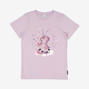 Pink Organic Kids T-Shirt from Polarn O. Pyret Kidswear. Ethical sourced material, made with 100% organic cotton.