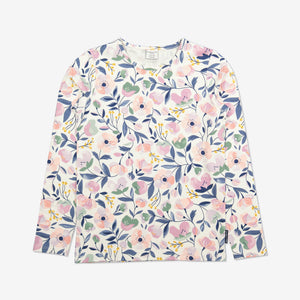  Organic White Floral Kids Top from Polarn O. Pyret Kidswear. Made from sustainable materials.