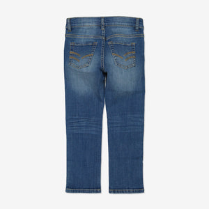  Quality Organic Kids Blue Jeans from Polarn O. Pyret Kidswear. Made from sustainable materials.