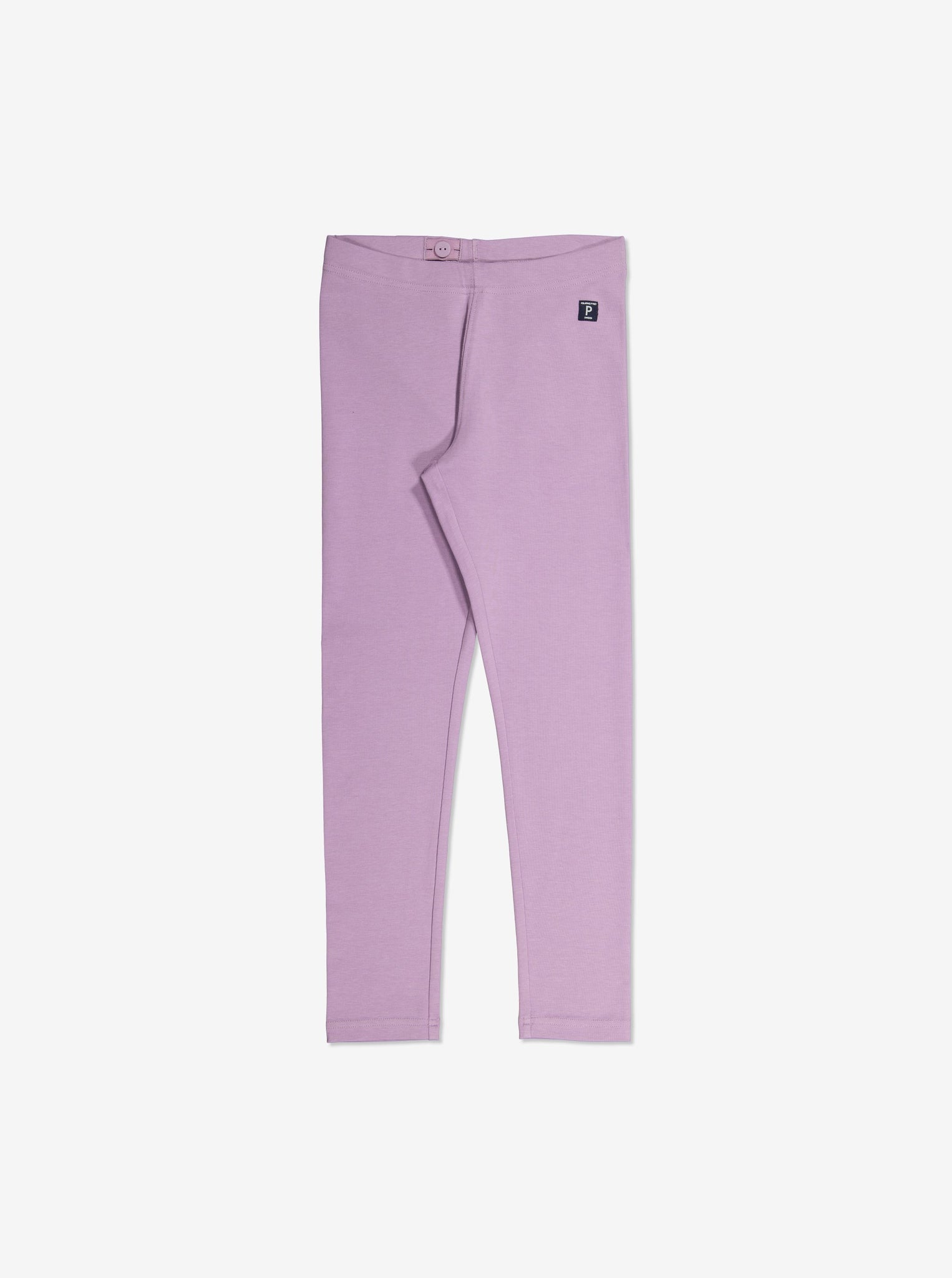  Organic Cotton Pink Kids Leggings from Polarn O. Pyret Kidswear. Made from environmentally friendly materials.