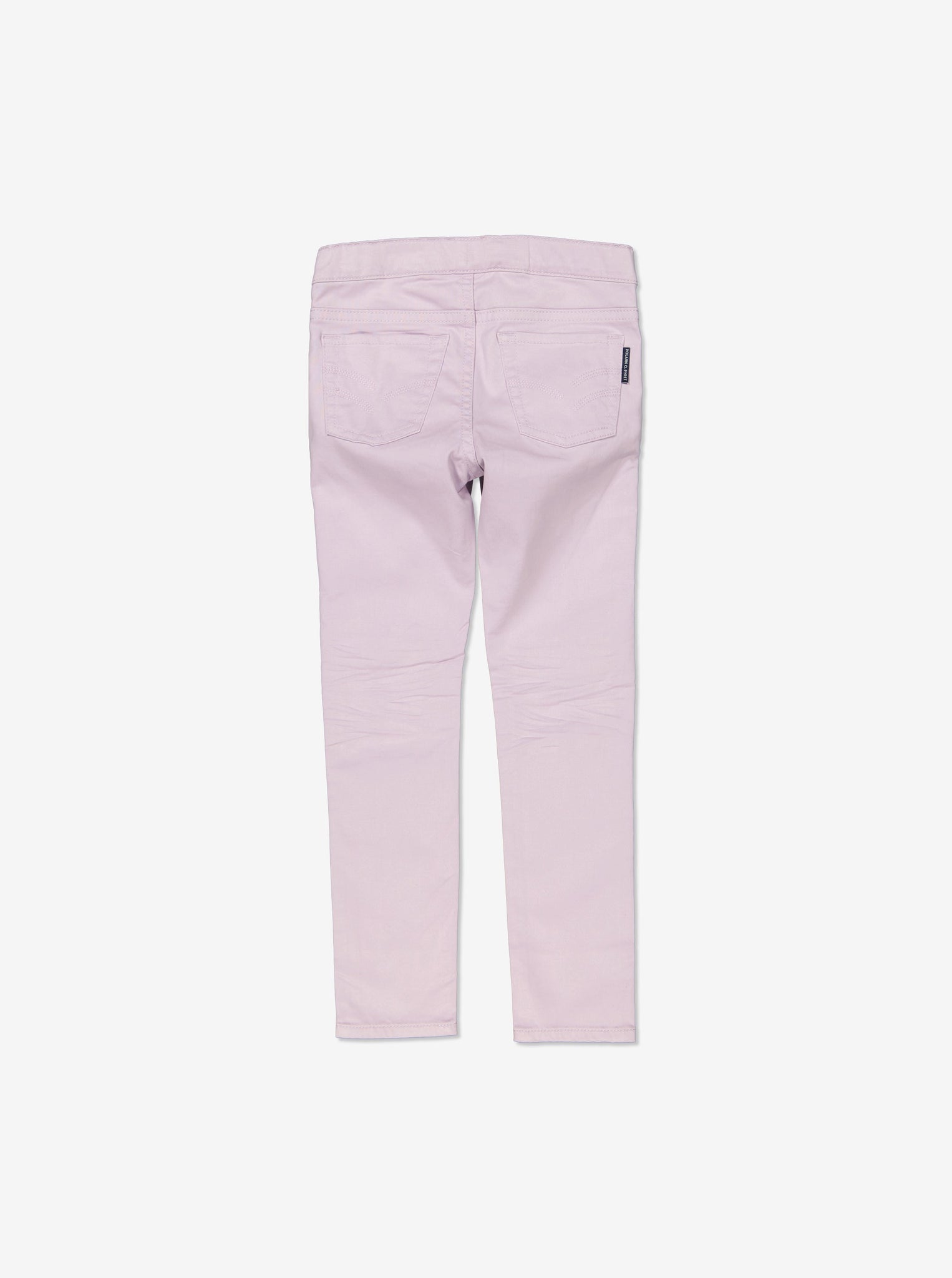  Pink Kids Chino Trousers from Polarn O. Pyret Kidswear. Made using eco-friendly materials.