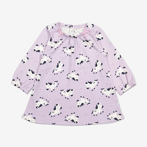  Organic Pink Horse Print Baby Dress from Polarn O. Pyret Kidswear. Made with 100% organic cotton.