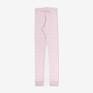  Organic Striped Pink Adult Pyjamas from Polarn O. Pyret Kidswear. Made with 100% organic cotton.