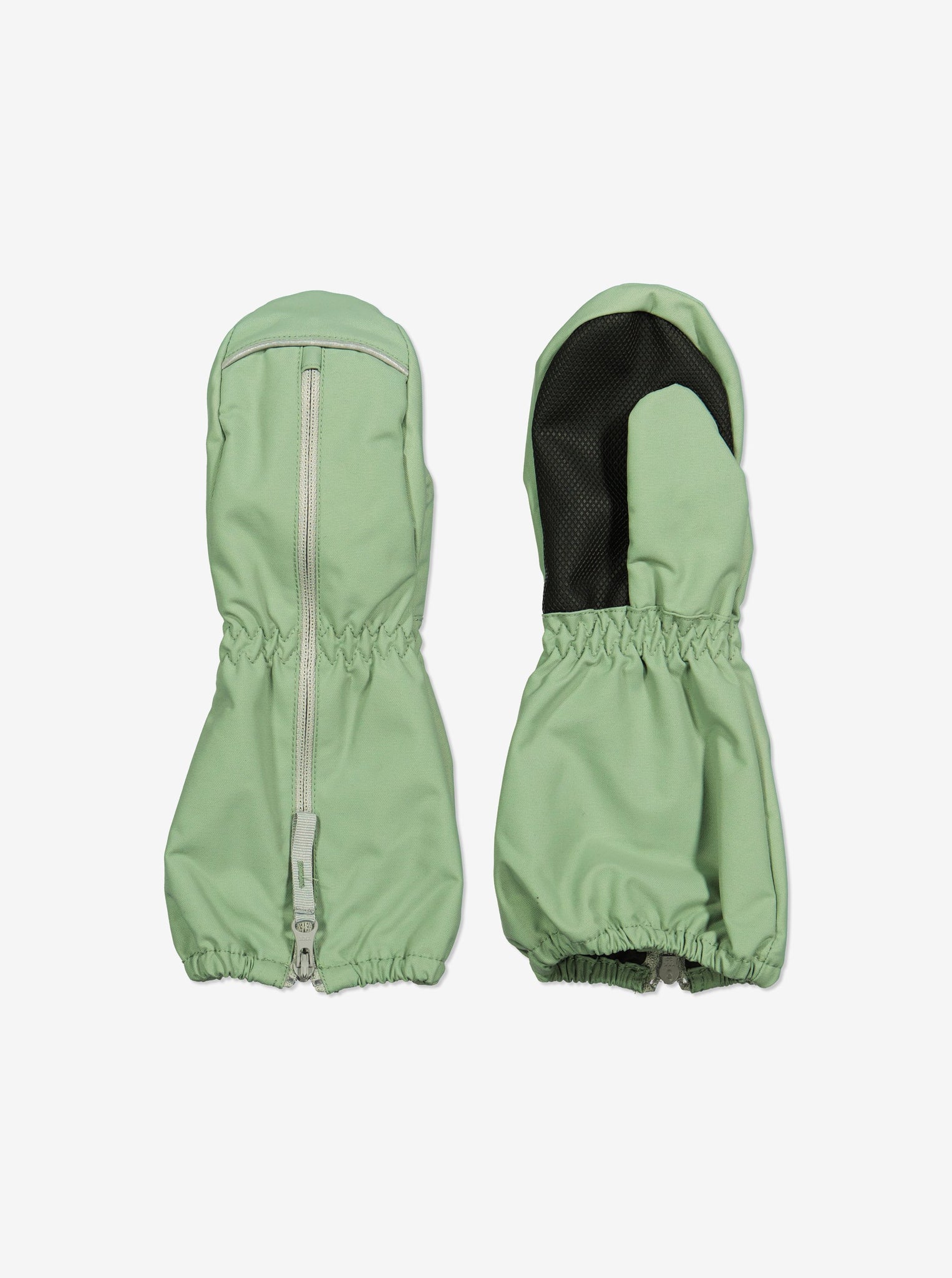 Green Fleece Lined Kids Waterproof Mittens from Polarn O. Pyret Kidswear. Warm kids Mittens 