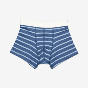  Organic Blue Boys Boxer Shorts from Polarn O. Pyret Kidswear. Made from ethically sourced materials.