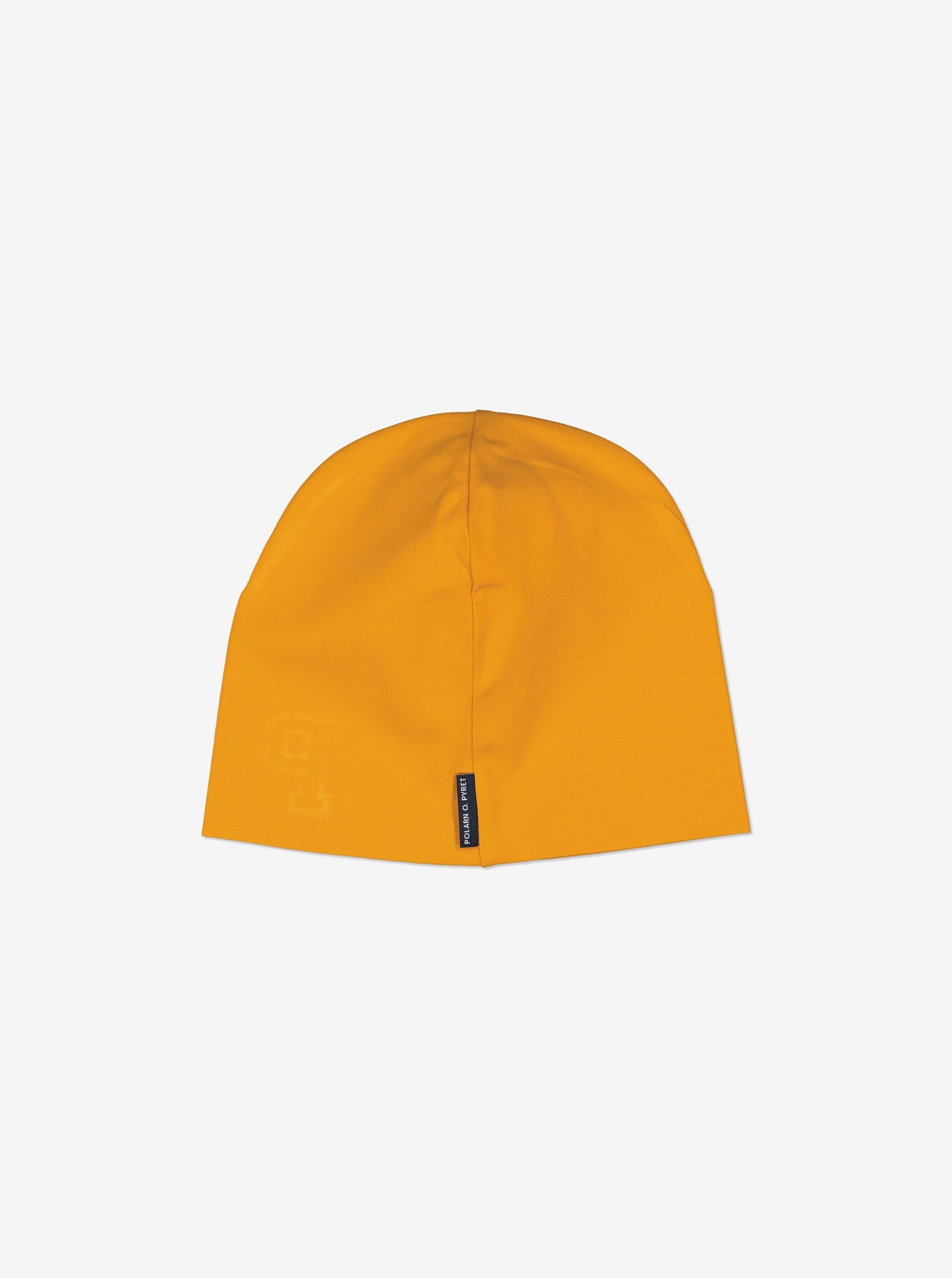 Yellow Kids Beanie Hat from Polarn O. Pyret Kidswear. Warm kids beanie