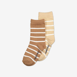  Organic Beige Kids Socks Multipack from Polarn O. Pyret Kidswear. Made from ethically sourced materials.