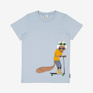  Organic Cotton Blue Kids T-Shirt from Polarn O. Pyret Kidswear. Made using sustainable materials.