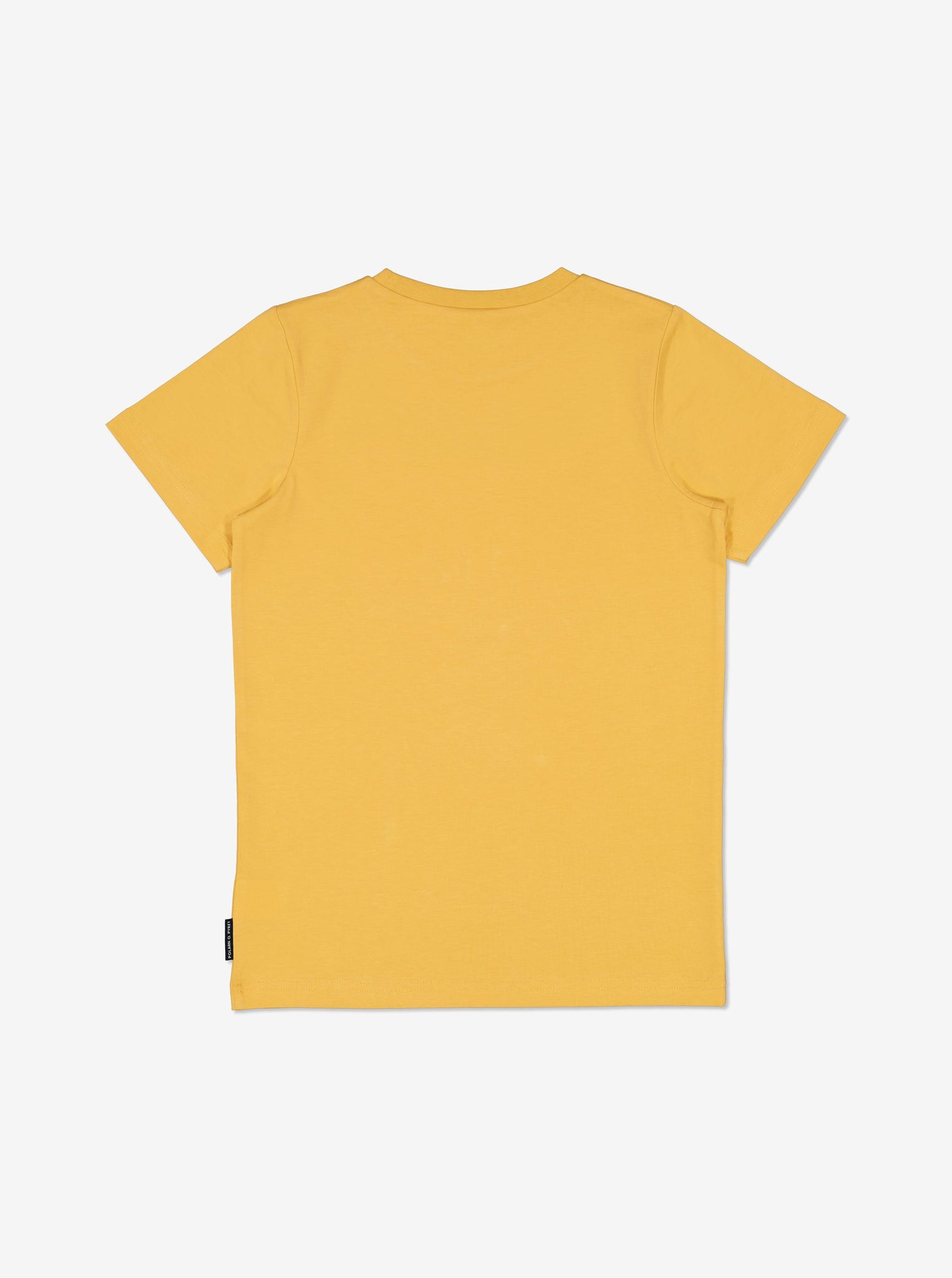  Organic Cotton Yellow Kids T-Shirt from Polarn O. Pyret Kidswear. Made Using 100% Organic Cotton.