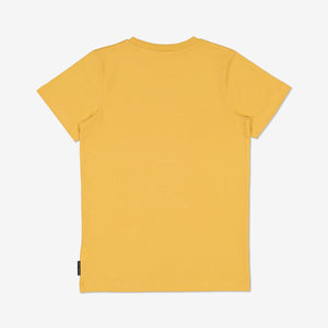  Organic Cotton Yellow Kids T-Shirt from Polarn O. Pyret Kidswear. Made Using 100% Organic Cotton.