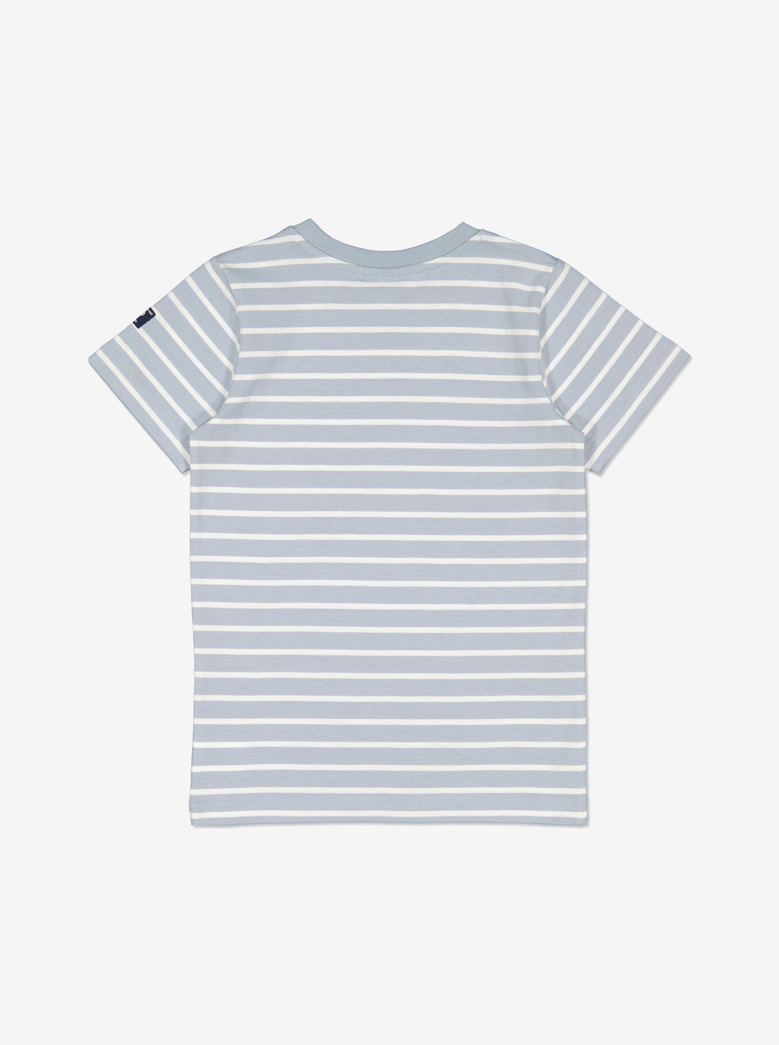  Cotton Striped Blue Kids T-Shirt from Polarn O. Pyret Kidswear. Made using ethically sourced materials.