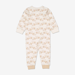  Animal Print Newborn Baby Romper from Polarn O. Pyret Kidswear. Made using ethically sourced materials.
