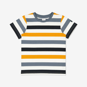  Blue Striped Kids T-Shirt from Polarn O. Pyret Kidswear. Made using environmentally friendly materials.