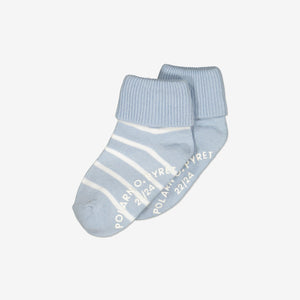  Blue Kids Antislip Socks from Polarn O. Pyret Kidswear. Made using environmentally friendly materials.