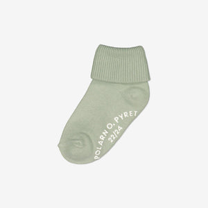  Green Kids Antislip Socks from Polarn O. Pyret Kidswear. Made using sustainable materials.