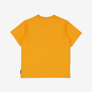  Yellow Skateboard Print Kids T-Shirt from Polarn O. Pyret Kidswear. Made using environmentally friendly materials.