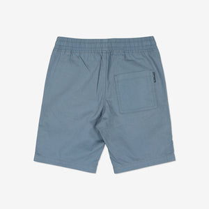 Blue Organic Cotton Kids Chino Shorts from Polarn O. Pyret Kidswear. Made from 100% GOTS Organic Cotton.