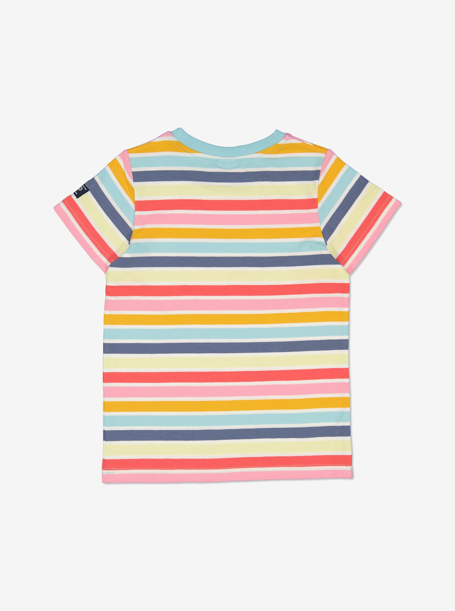 Crab Print Striped Kids T-Shirt from Polarn O. Pyret Kidswear. Made using sustainable sourced materials.