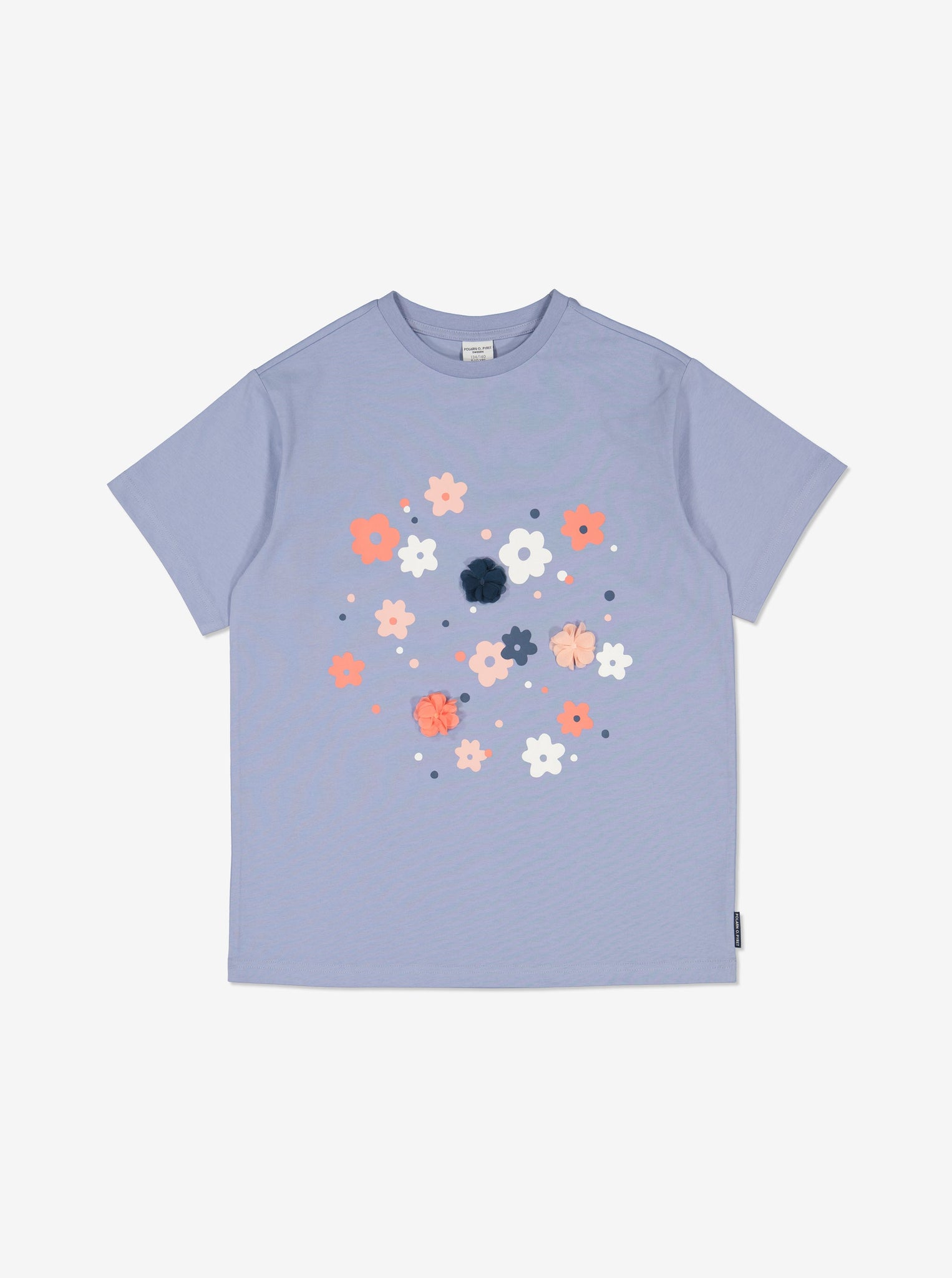 Organic Cotton Floral Kids T-Shirt from Polarn O. Pyret Kidswear. Ethically made and sustainably sourced materials.