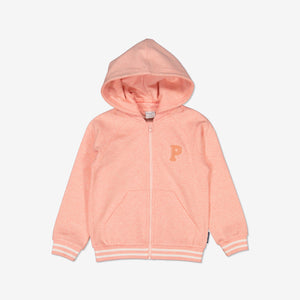 Girls Pink Hoodie from Polarn O. Pyret Kidswear. Made from 100% GOTS Organic Cotton.
