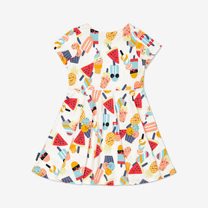 Ice Cream Print Girls Dress from Polarn O. Pyret Kidswear. Made from ethically sourced materials.
