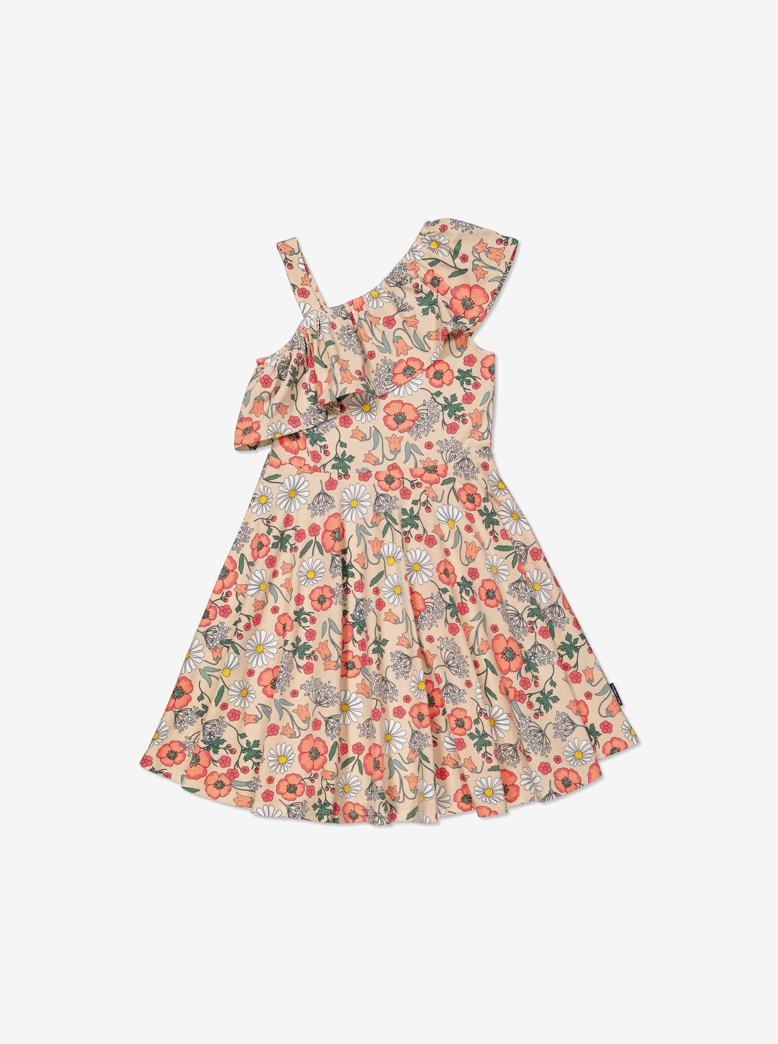 Organic Cotton Floral Kids Dress from Polarn O. Pyret Kidswear. Made from ethically sourced materials.
