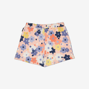 Organic Cotton Floral Girls Shorts from Polarn O. Pyret Kidswear. Made from 100% GOTS Organic Cotton.