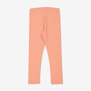Organic Cotton Peach Kids Leggings from Polarn O. Pyret Kidswear. Made from ethically sourced materials.