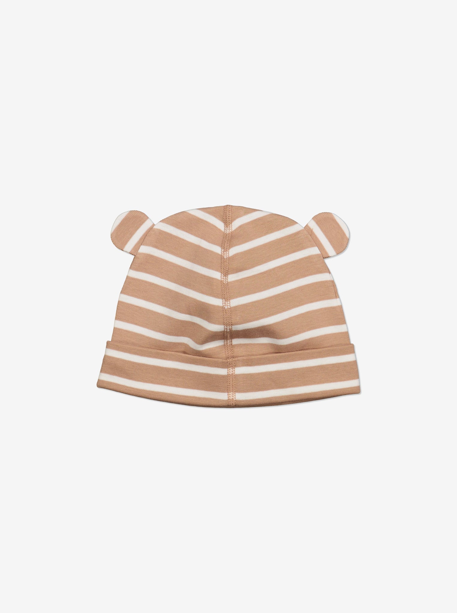  Organic Brown Baby Beanie Hat from Polarn O. Pyret Kidswear. Made with 100% organic cotton.