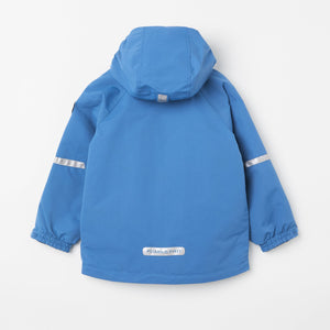 Blue Kids Waterproof Shell Jacket from the Polarn O. Pyret kidswear collection. The best ethical kids outerwear.