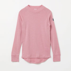 Merino Wool Pink Thermal Kids Top from the Polarn O. Pyret kidswear collection. Made from sustainable sources.