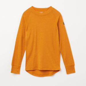 Merino Wool Yellow Thermal Kids Top from the Polarn O. Pyret kidswear collection. Made using ethically sourced materials.