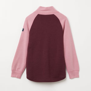 Merino Thermal Burgundy Kids Jumper from the Polarn O. Pyret kidswear collection. Made from sustainable sources.