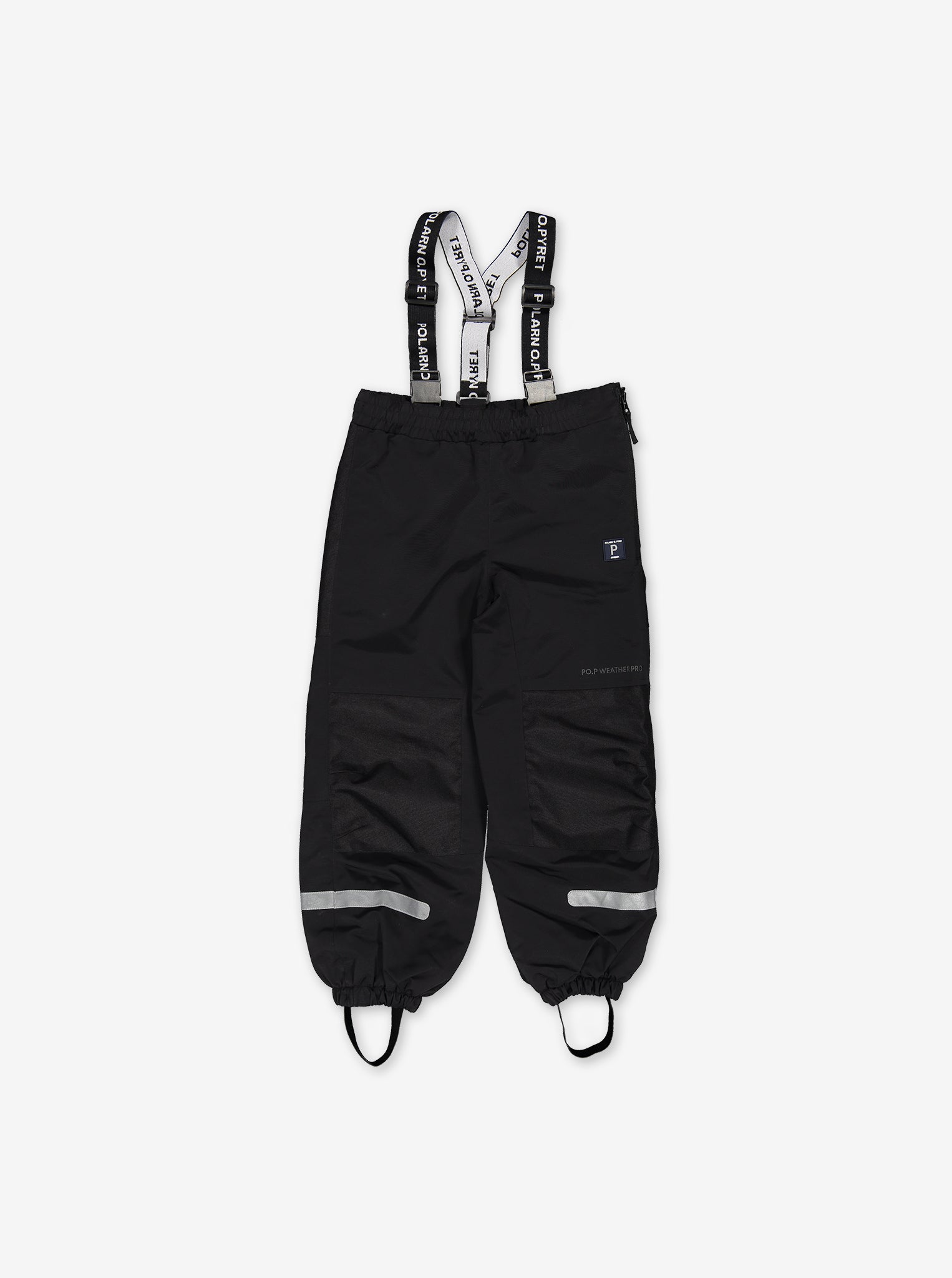 Kids Black Waterproof Trousers from the Polarn O. Pyret kidswear collection. The best ethical kids outerwear.