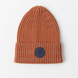 Orange Kids Knitted Hat from the Polarn O. Pyret kidswear collection. Sustainably produced kids outerwear.