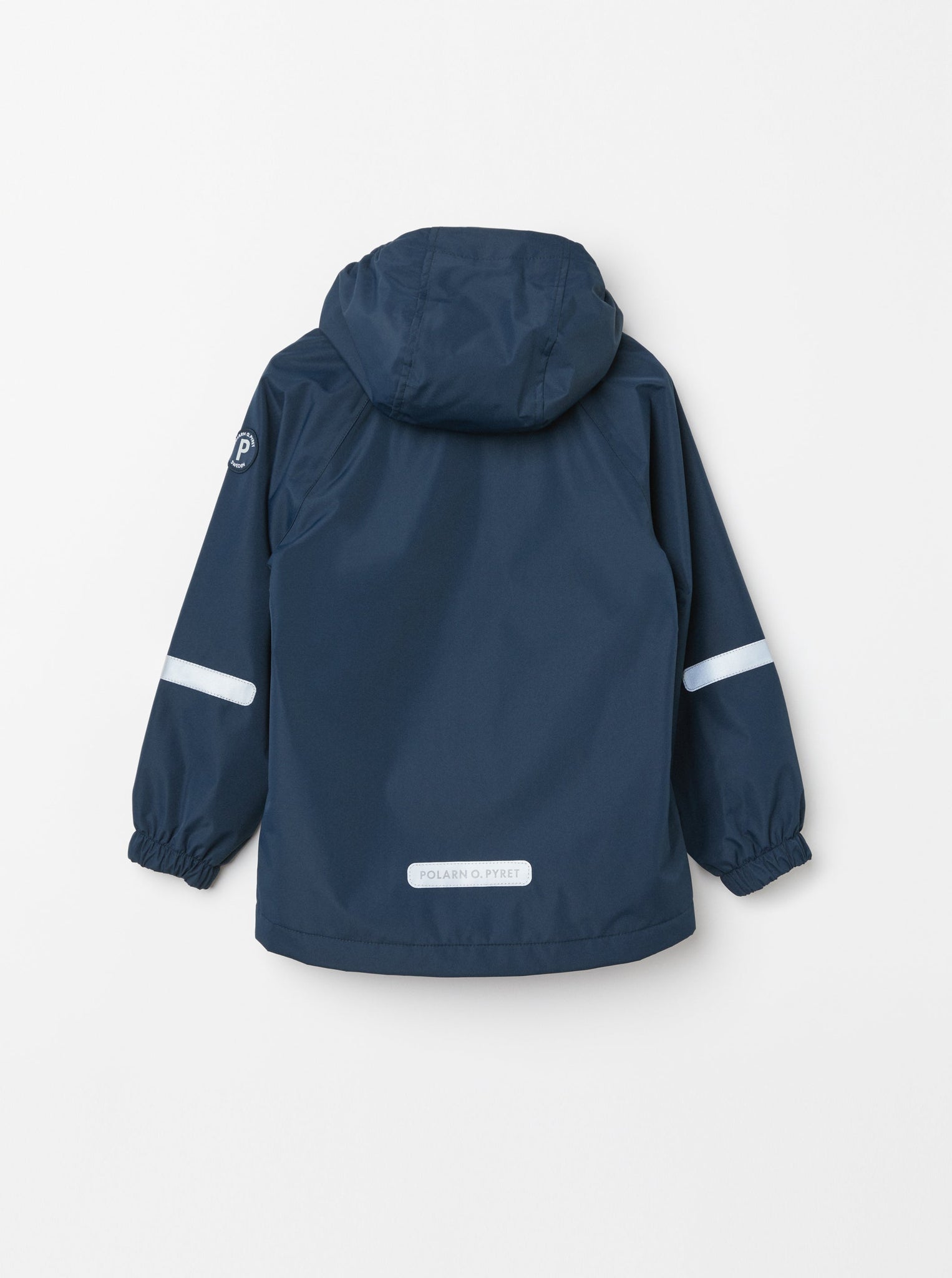 Navy Lightweight Kids Waterproof Coat from the Polarn O. Pyret kidswear collection. Sustainably produced kids outerwear.
