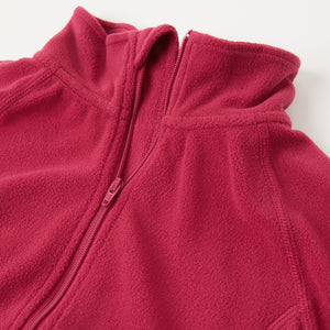 Red Kids Thermal Fleece Top from the Polarn O. Pyret kidswear collection. Sustainably produced kids outerwear.