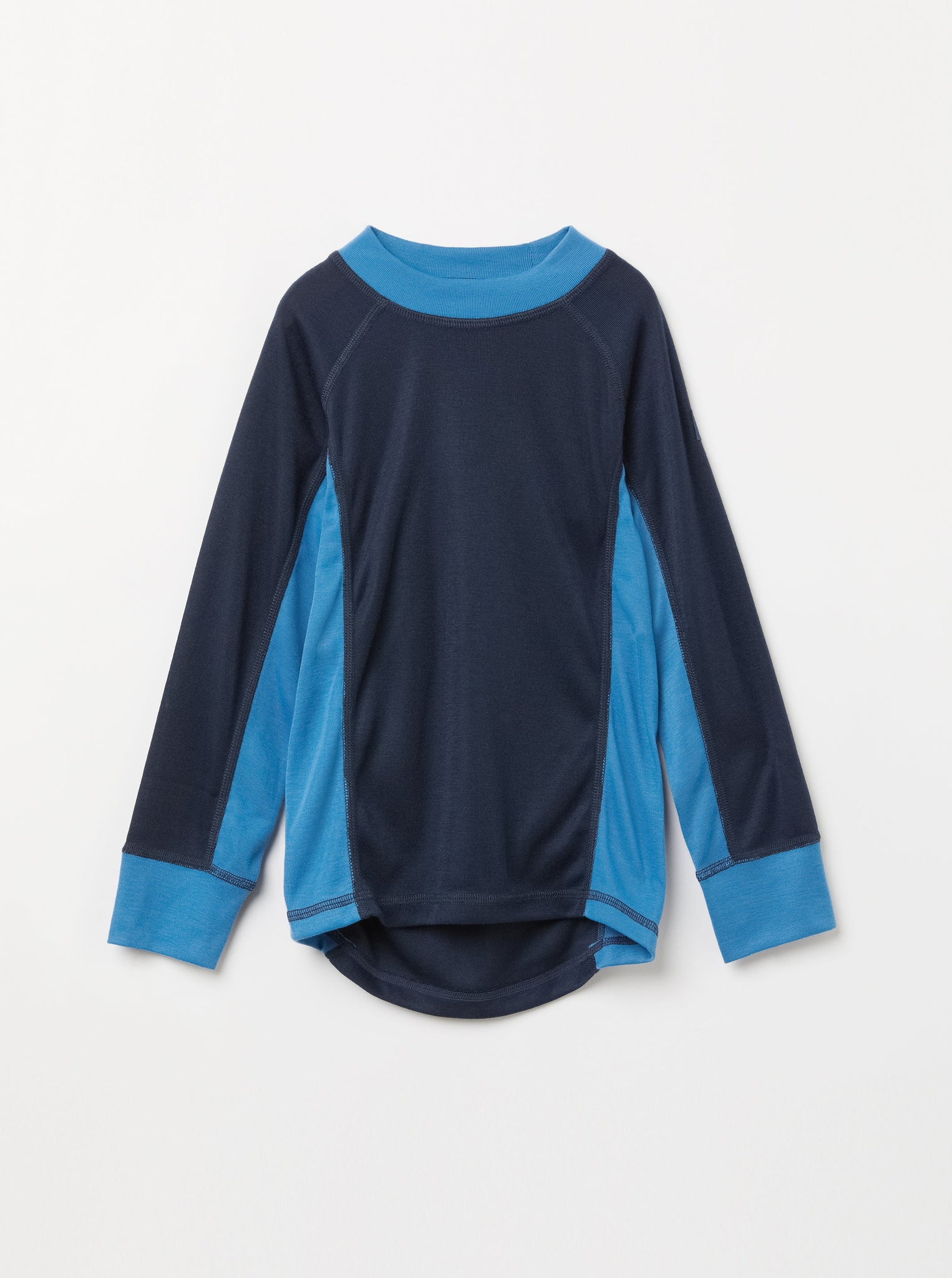Navy Kids Thermal Top from the Polarn O. Pyret kidswear collection. Made from sustainable sources.