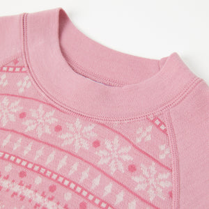 Merino Wool Pink Thermal Kids Top from the Polarn O. Pyret kidswear collection. Ethically produced outerwear.