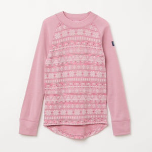 Merino Wool Pink Thermal Kids Top from the Polarn O. Pyret kidswear collection. Ethically produced outerwear.