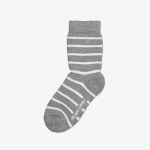Terry Wool Grey Kids Socks from the Polarn O. Pyret kidswear collection. Quality kids clothing made to last.