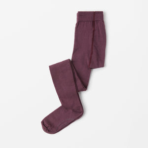 Merino Burgundy Antislip Kids Tights from the Polarn O. Pyret kidswear collection. Sustainably produced kids outerwear.