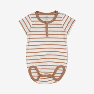 Unisex Short Sleeve Newborn Babygrow from Polarn O. Pyret Kidswear. Made from ethically sourced materials.