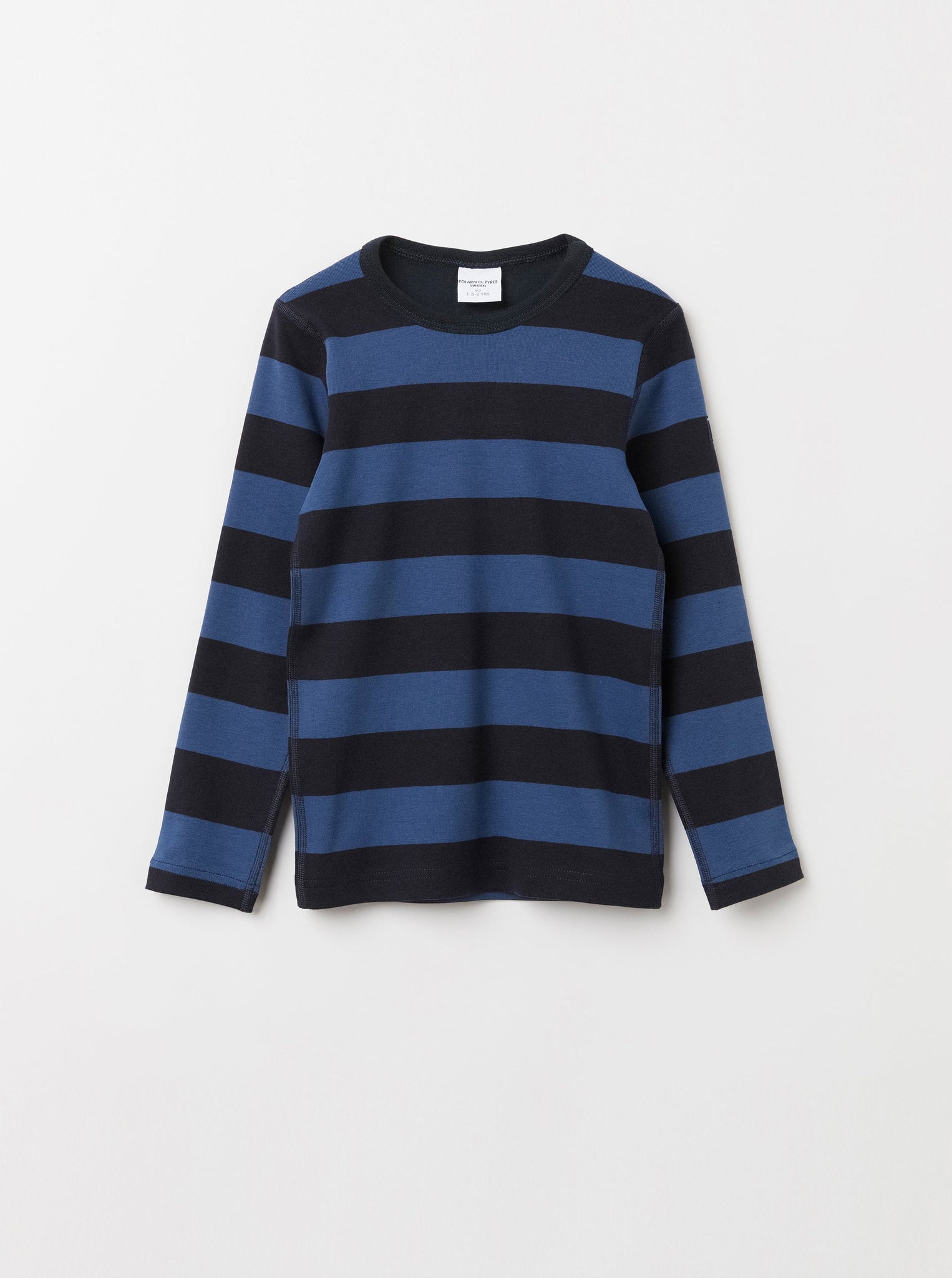 Organic Cotton Striped Blue Kids Top from the Polarn O. Pyret Kidswear collection. The best ethical kids clothes