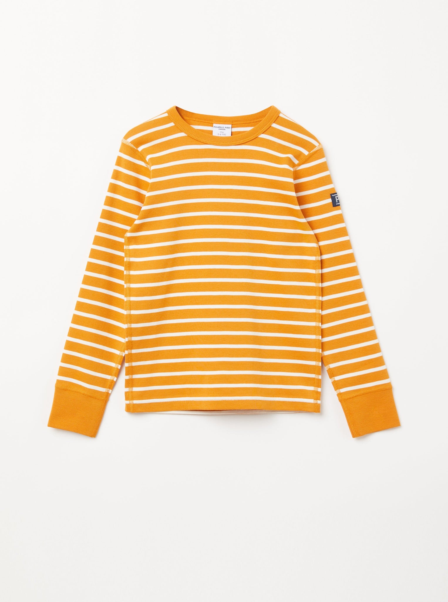 Organic Cotton Striped Yellow Kids Top from the Polarn O. Pyret Kidswear collection. The best ethical kids clothes