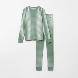 Organic Cotton Green Adult Pyjamas from the Polarn O. Pyret adult collection. Ethically produced adult pyjamas