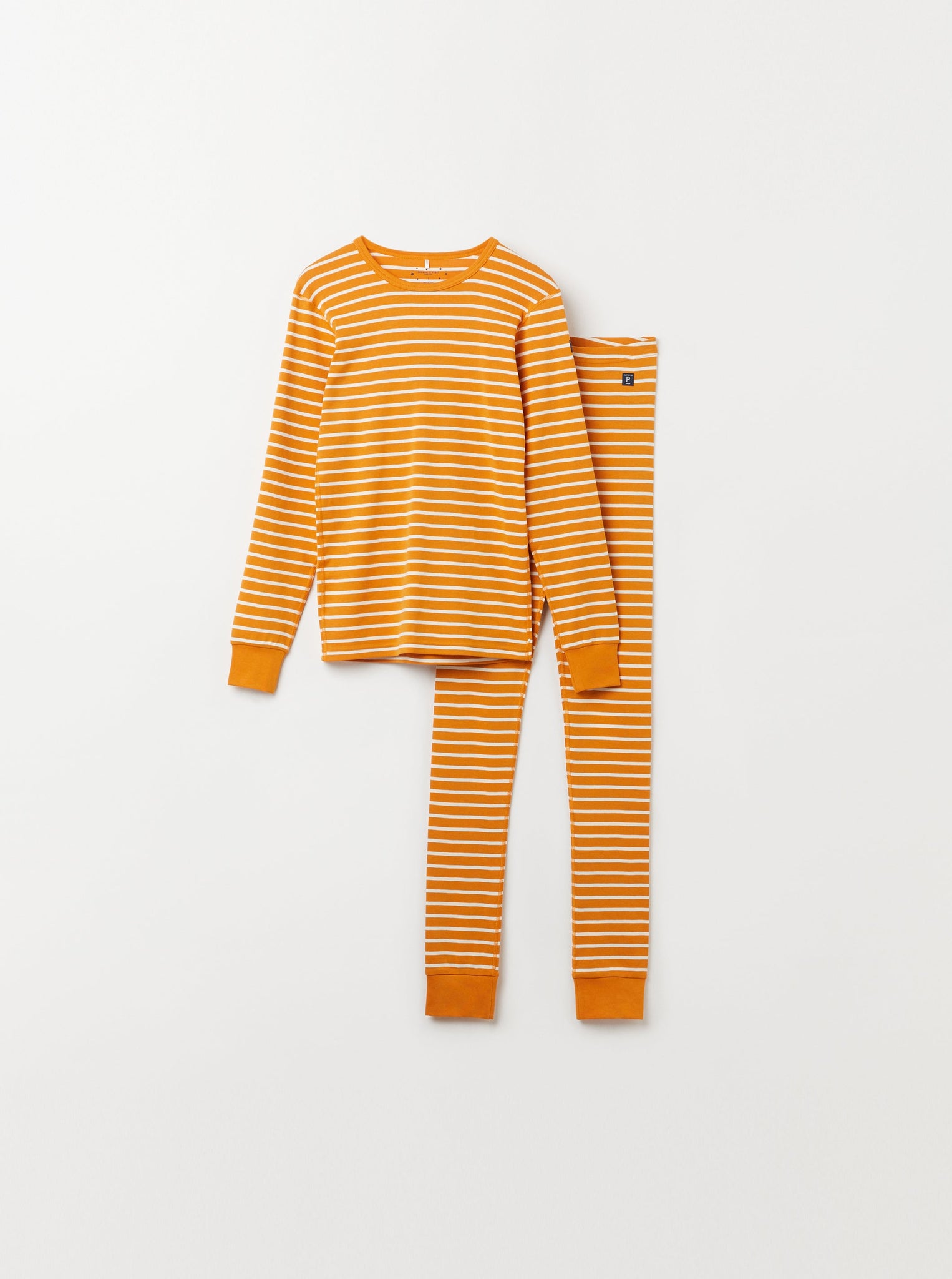Organic Cotton Yellow Adult Pyjamas from the Polarn O. Pyret adult collection. Nordic nightwear made from sustainable sources.