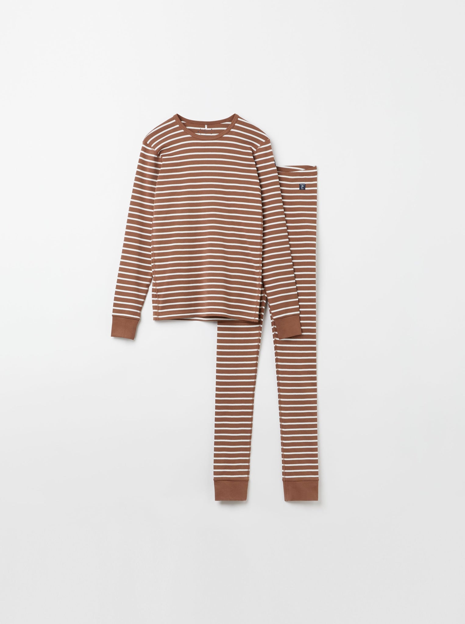 Organic Cotton Brown Adult Pyjamas from the Polarn O. Pyret adult collection. Ethically produced kids clothing.