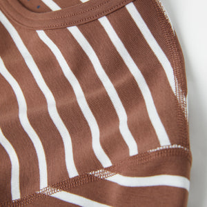 Organic Cotton Brown Adult Pyjamas from the Polarn O. Pyret adult collection. Ethically produced kids clothing.