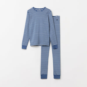 Organic Cotton Blue Adult Pyjamas from the Polarn O. Pyret adult collection. Adult nightwear from sustainably sourced materials